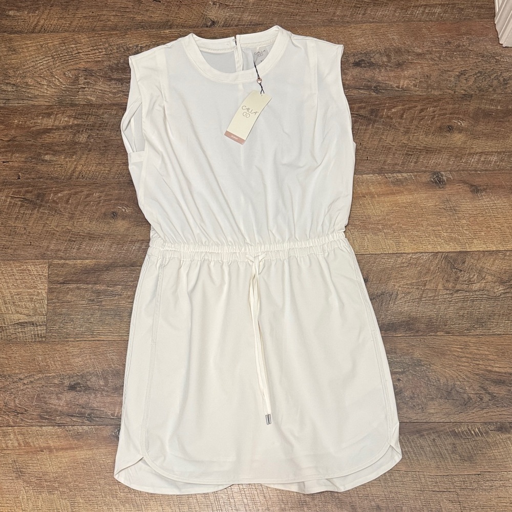 CALIA by Carrie Underwood Cream Sleeveless Mini Dress